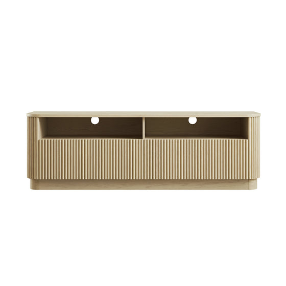 Maru 162cm TV Unit with Drawers, Greige Oak