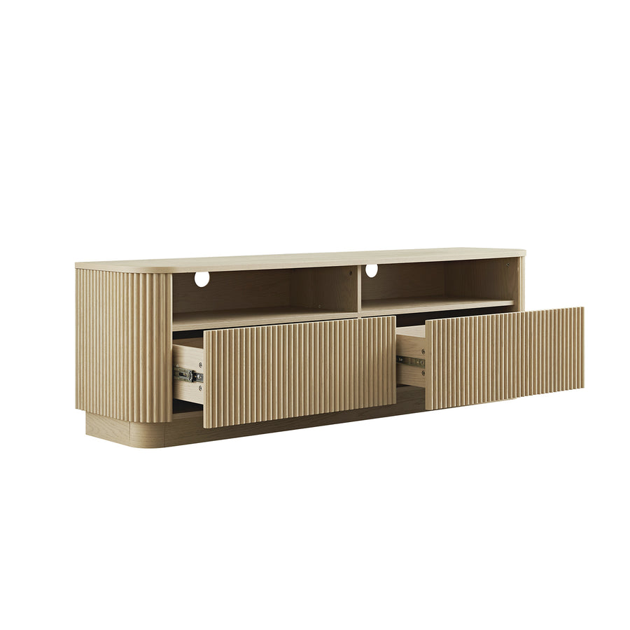 Maru 162cm TV Unit with Drawers, Greige Oak - daals