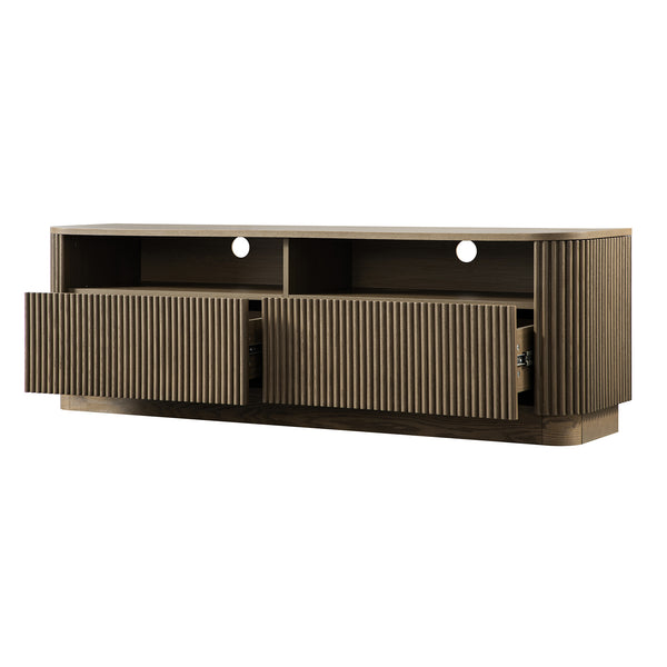 Maru 162cm TV Unit with Drawers, Silver Oak