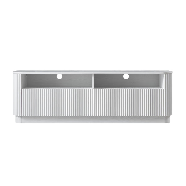 Maru 162cm TV Unit with Drawers, Washed White - daals