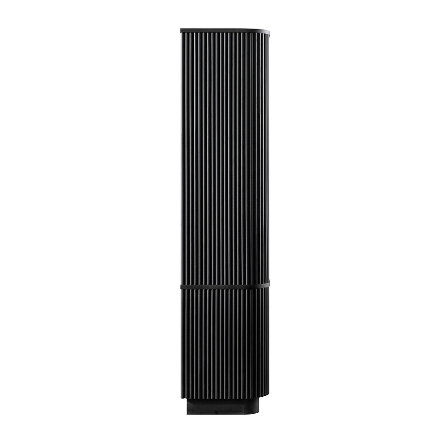 Maru Bookcase with Cabinet, Black