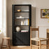 Maru Bookcase with Cabinet, Black - daals