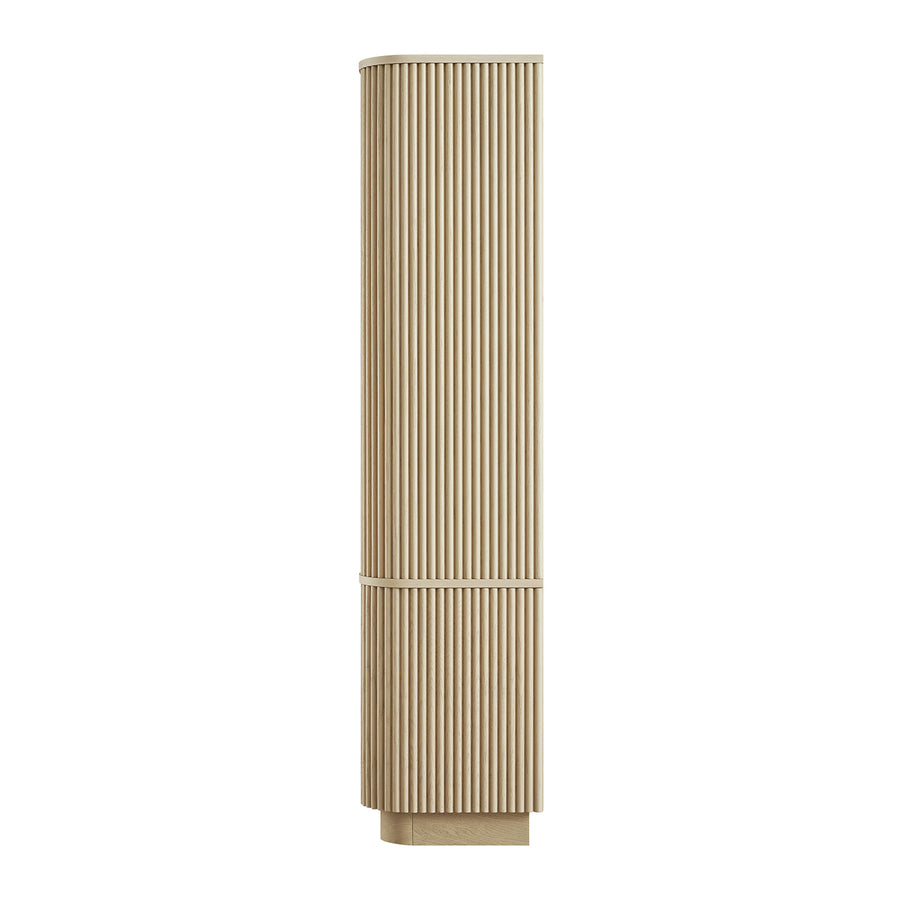 Maru Bookcase with Cabinet, Greige Oak