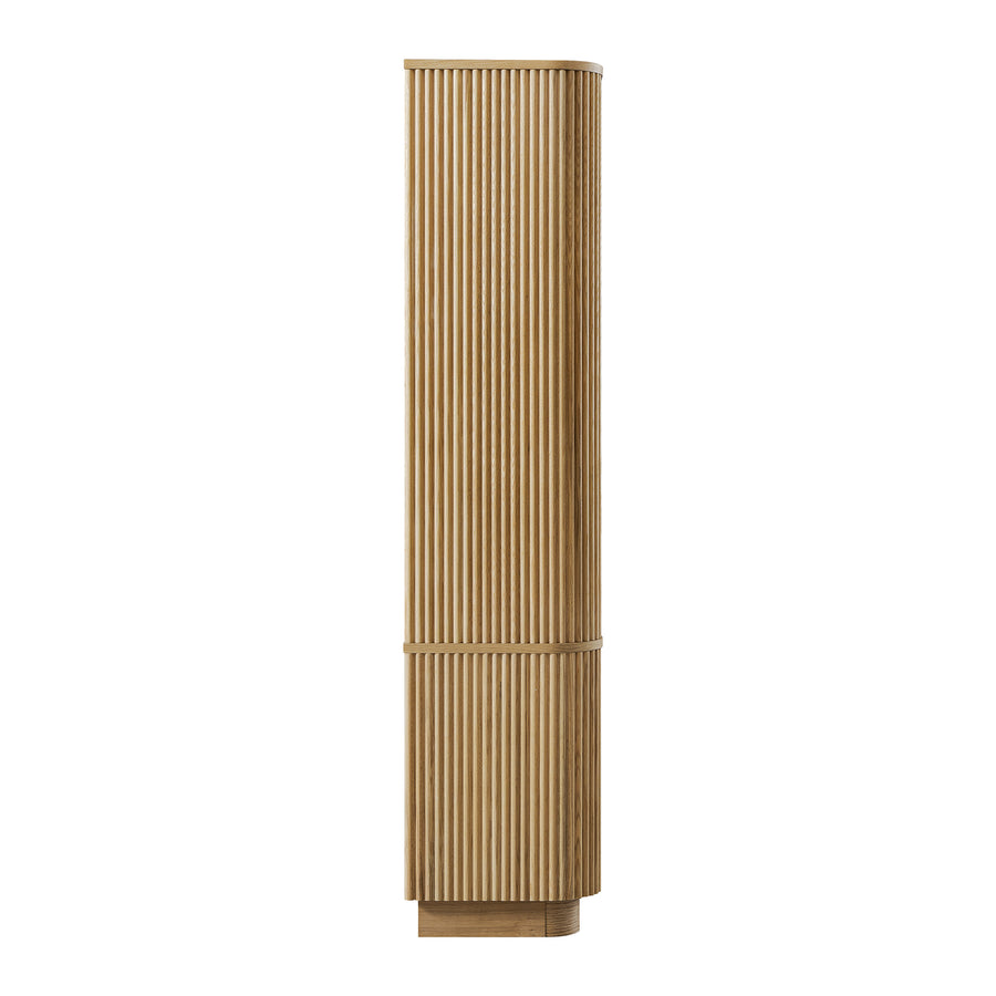 Maru Bookcase with Cabinet, Oak