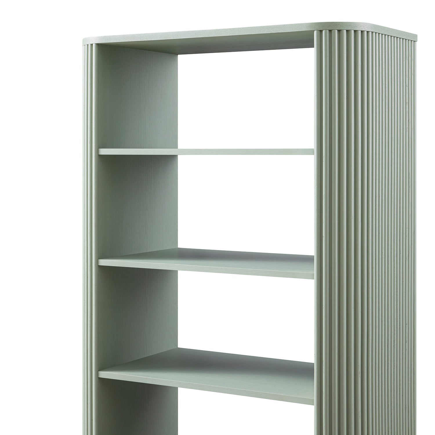Maru Bookcase with Cabinet, Sage Green