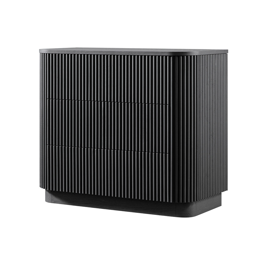 Maru Chest of 3 Drawers, Black