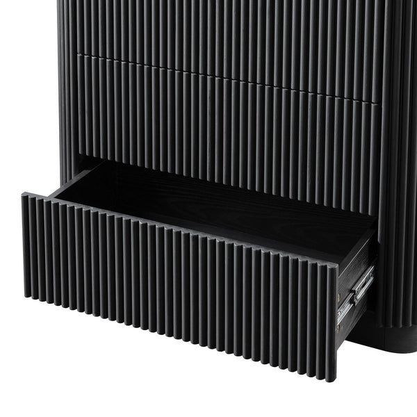 Maru Chest of 3 Drawers, Black