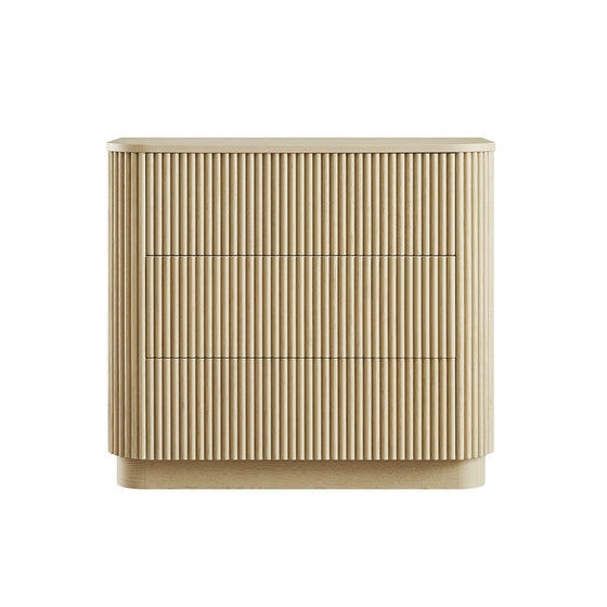 Maru Chest of 3 Drawers, Greige Oak