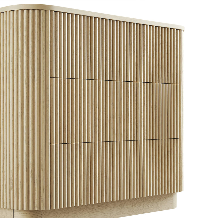 Maru Chest of 3 Drawers, Greige Oak