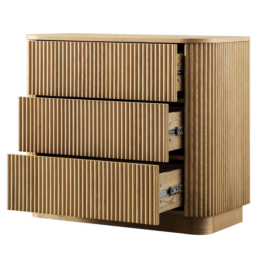 Maru Chest of 3 Drawers, Oak