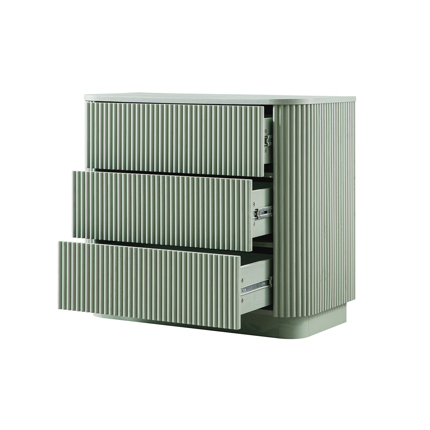 Maru Chest of 3 Drawers, Sage Green