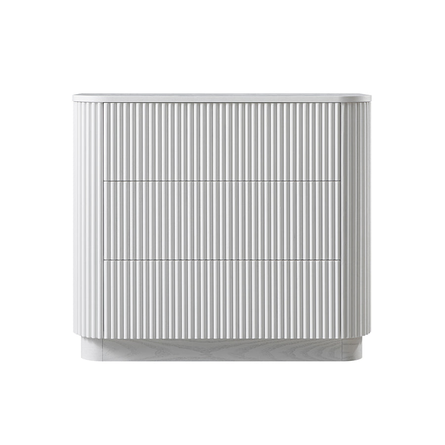 Maru Chest of 3 Drawers, Washed White