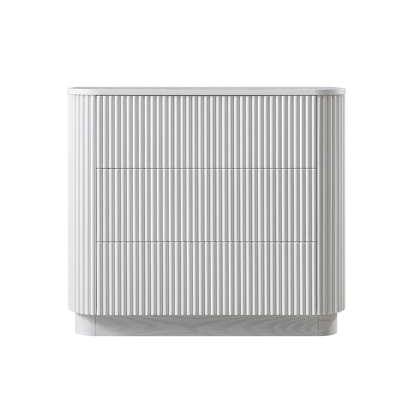Maru Chest of 3 Drawers, Washed White