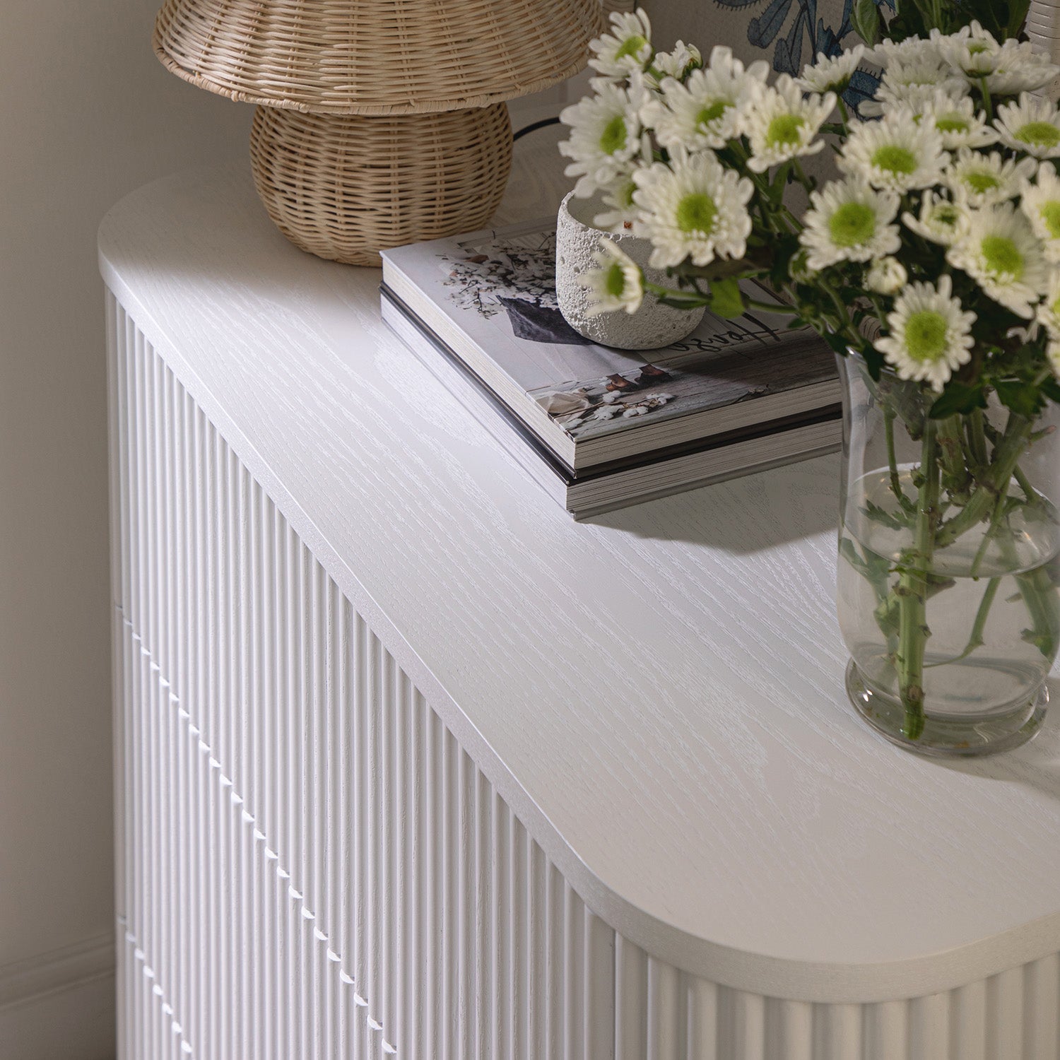 Maru Chest of 3 Drawers, Washed White