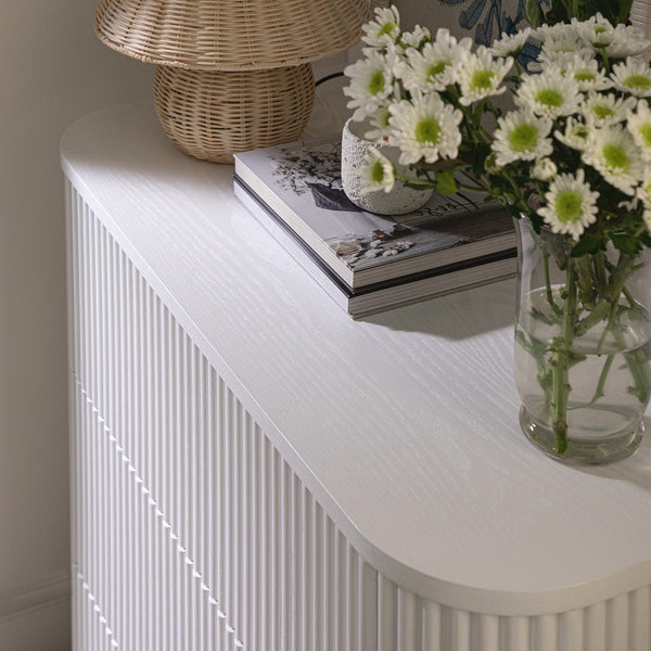 Maru Chest of 3 Drawers, Washed White