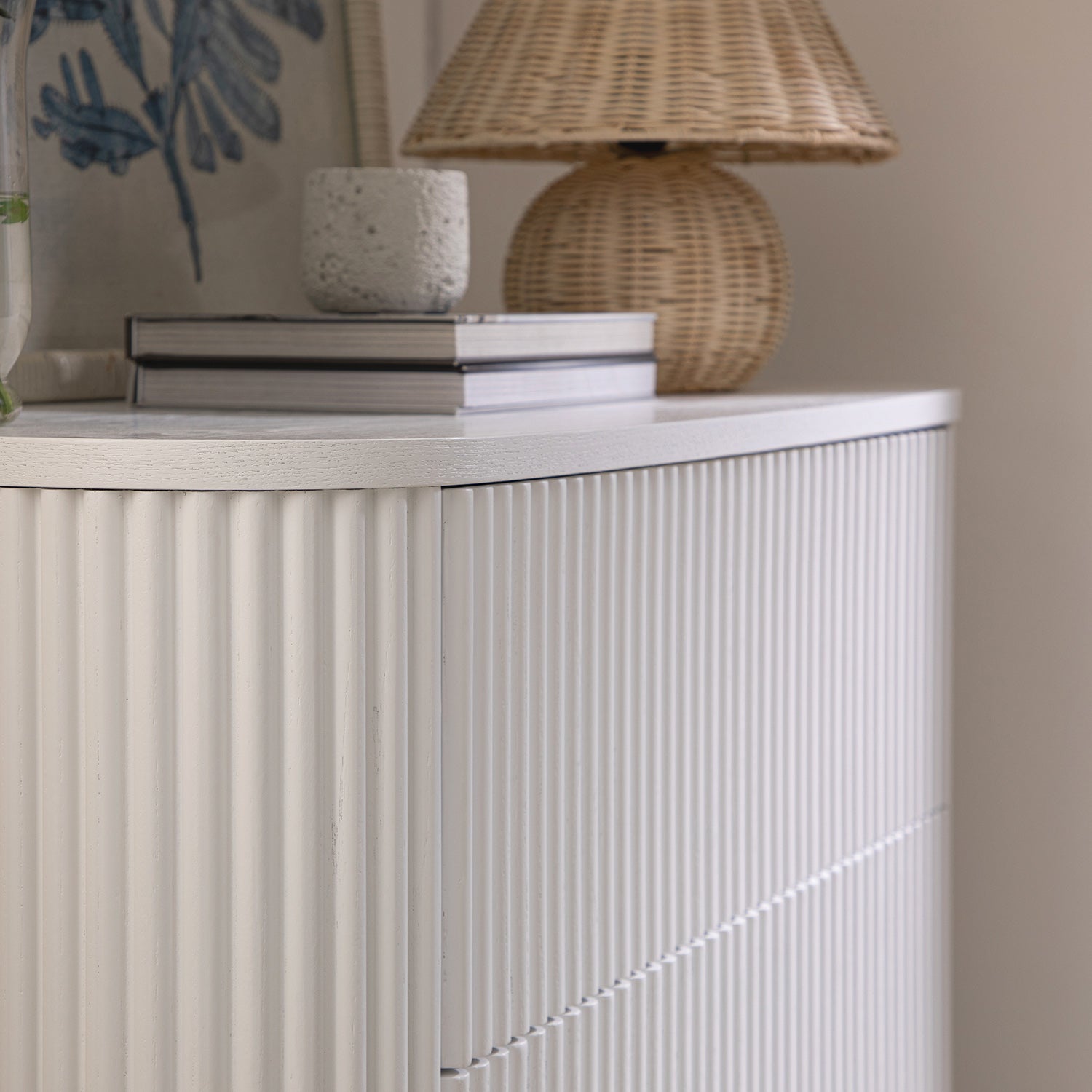 Maru Chest of 3 Drawers, Washed White