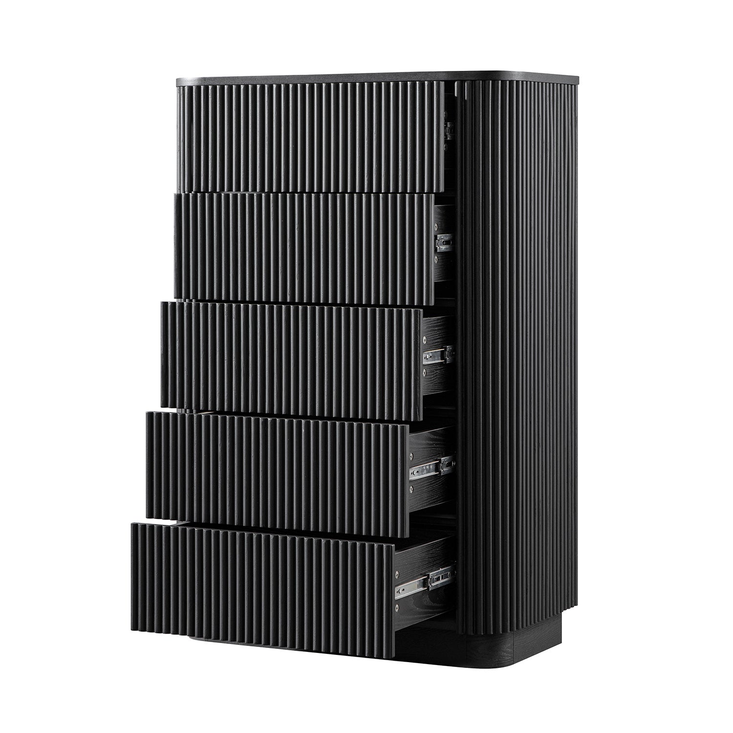 Maru Chest of 5 Drawers, Black