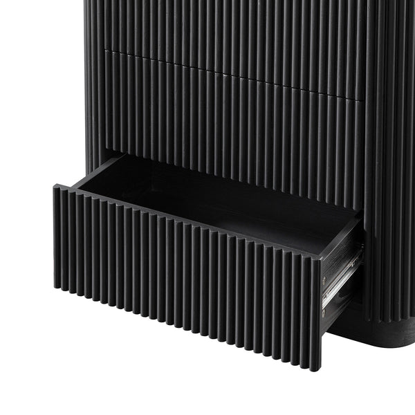 Maru Chest of 5 Drawers, Black