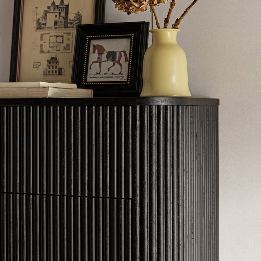 Maru Chest of 5 Drawers, Black