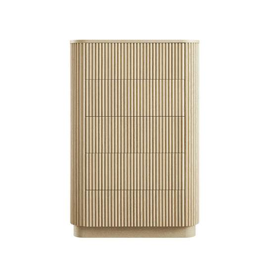 Maru Chest of 5 Drawers, Greige Oak
