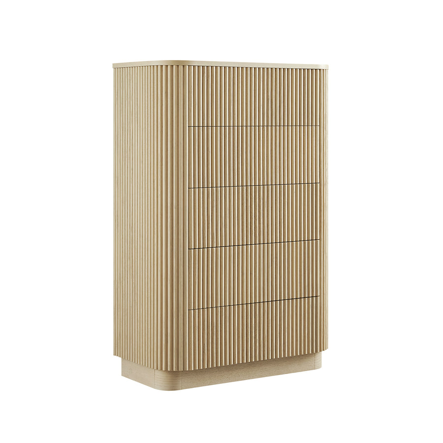 Maru Chest of 5 Drawers, Greige Oak