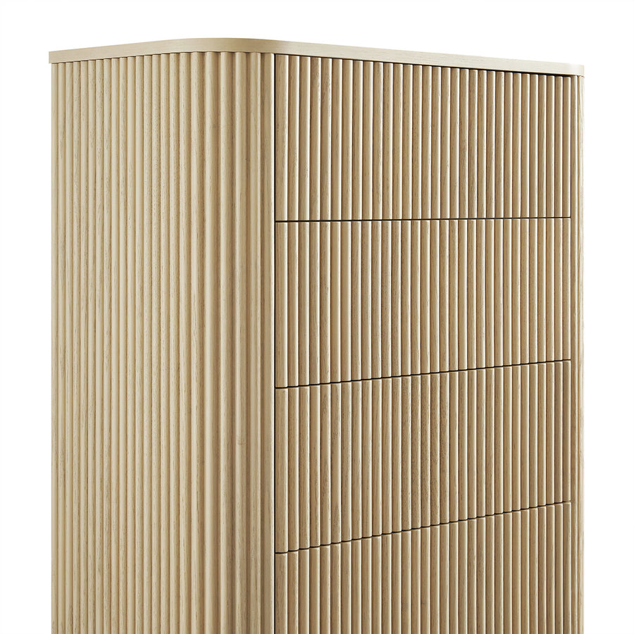 Maru Chest of 5 Drawers, Greige Oak
