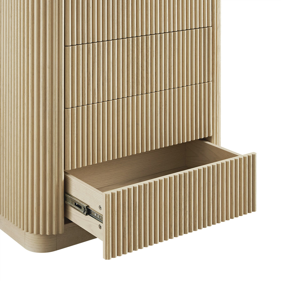 Maru Chest of 5 Drawers, Greige Oak