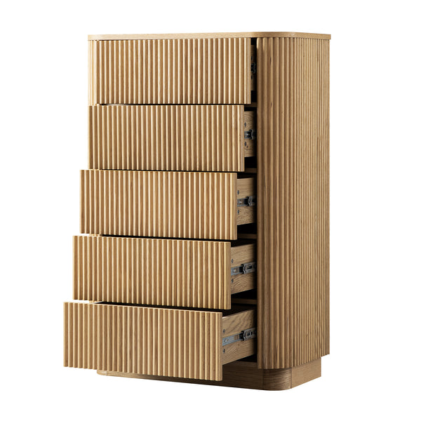 Maru Chest of 5 Drawers, Oak