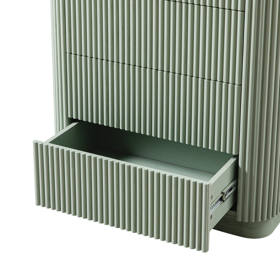 Maru Chest of 5 Drawers, Sage Green