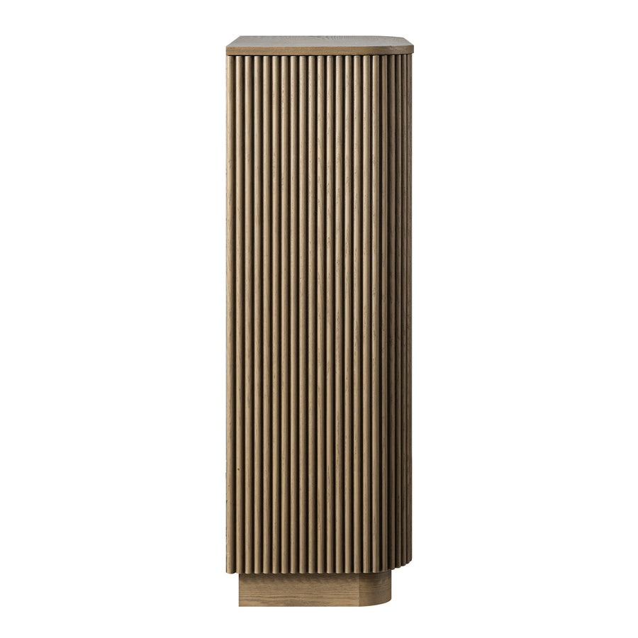 Maru Chest of 5 Drawers, Silver Oak