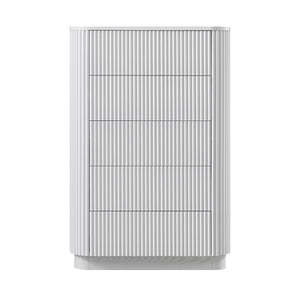 Maru Chest of 5 Drawers, Washed White