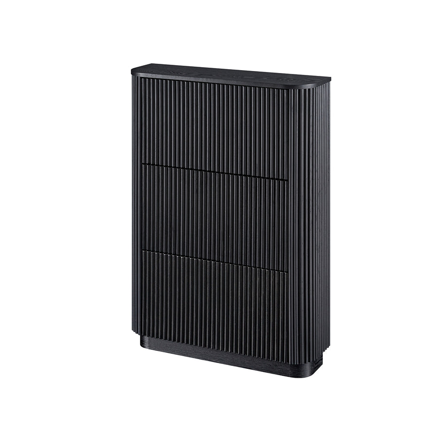 Maru 3-Door Shoe Storage Cabinet, Black