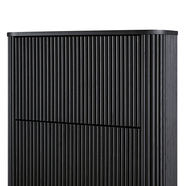 Maru 3-Door Shoe Storage Cabinet, Black