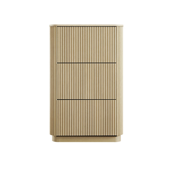 Maru 3-Door Shoe Storage Cabinet, Greige Oak