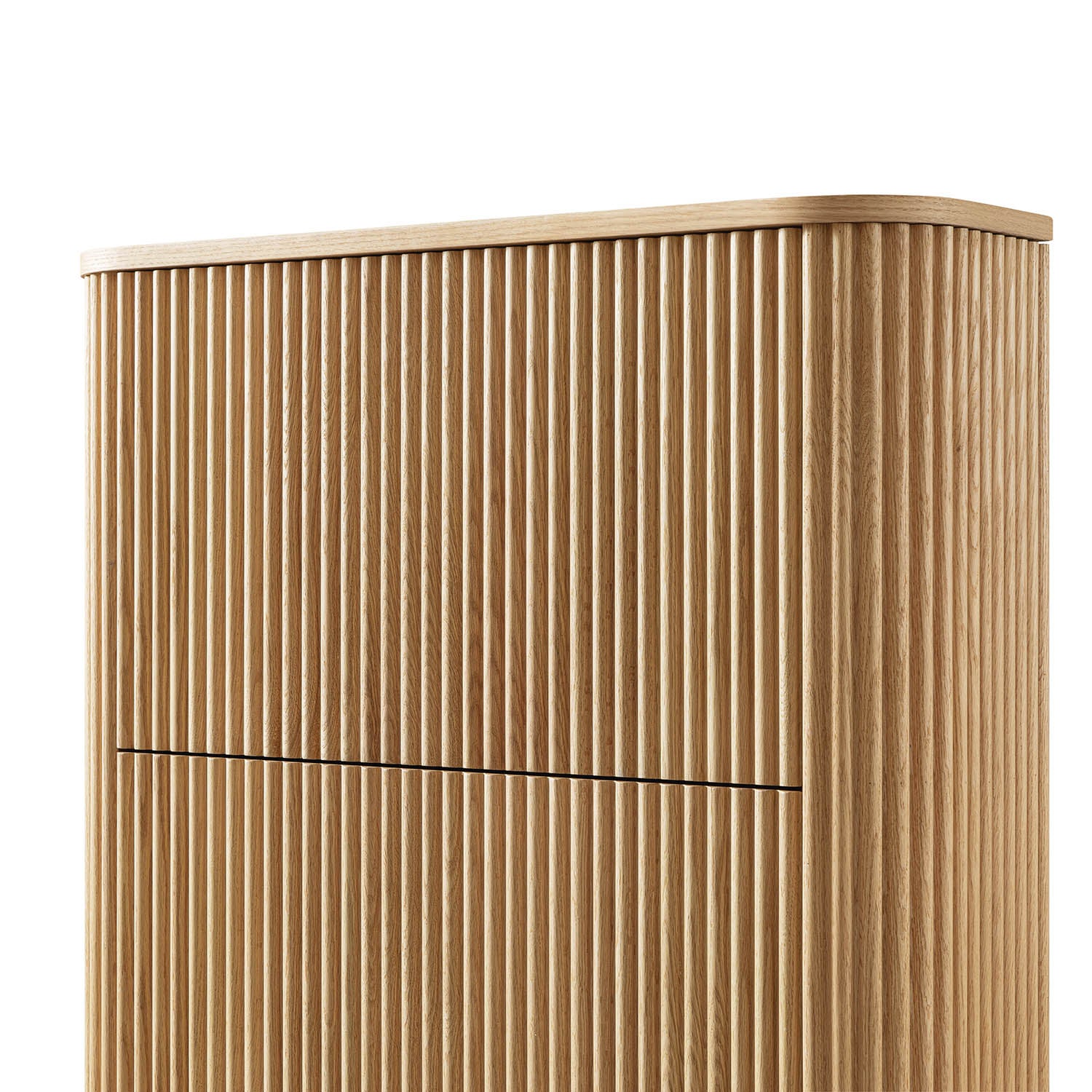 Maru 3-Door Shoe Storage Cabinet, Oak