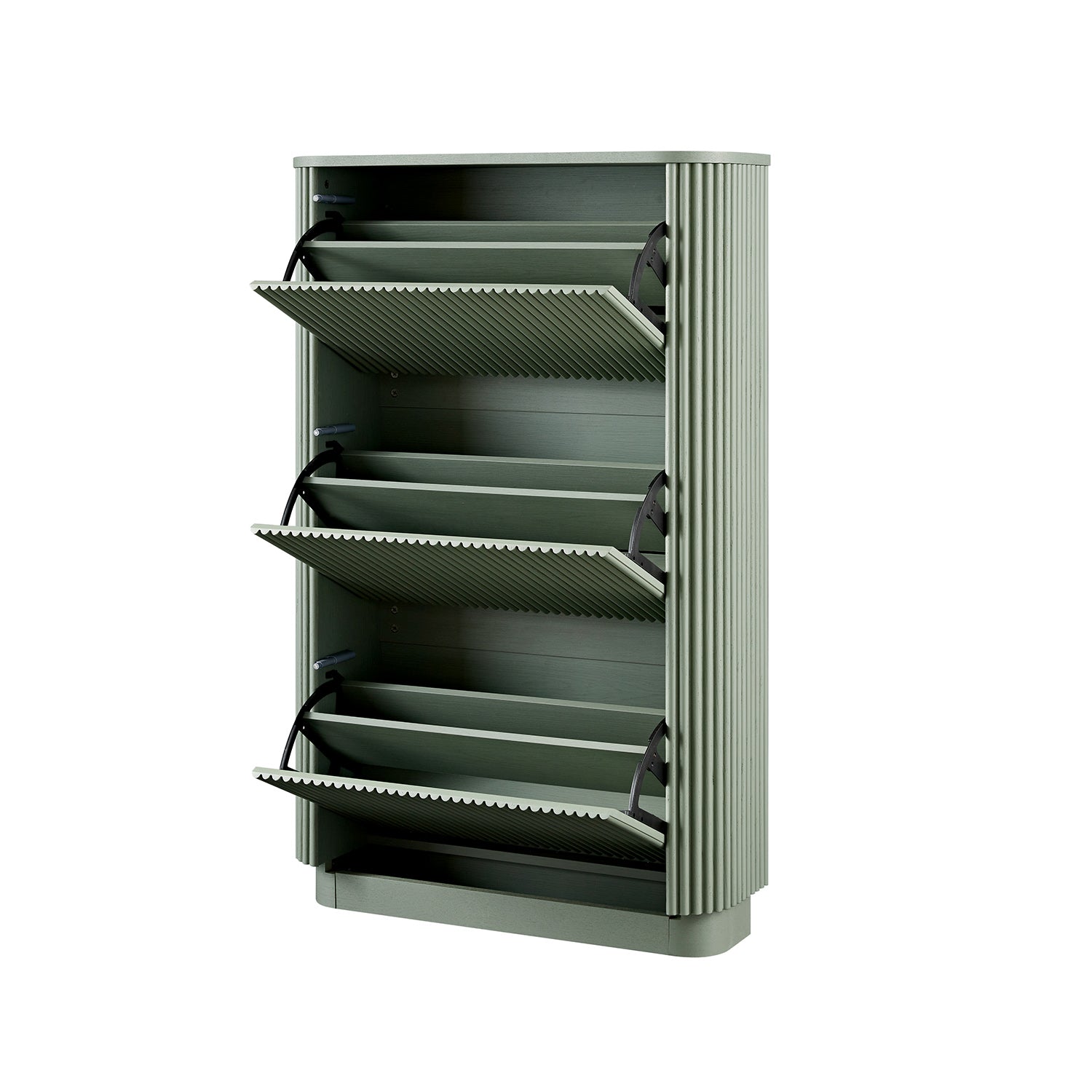 Maru 3-Door Shoe Storage Cabinet, Sage Green