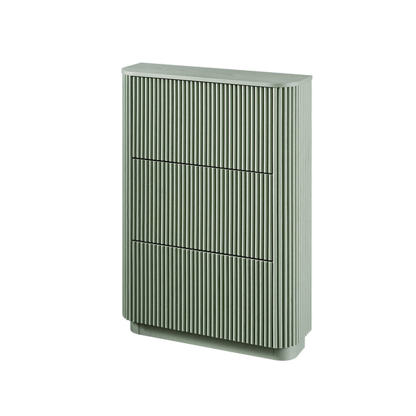 Maru 3-Door Shoe Storage Cabinet, Sage Green