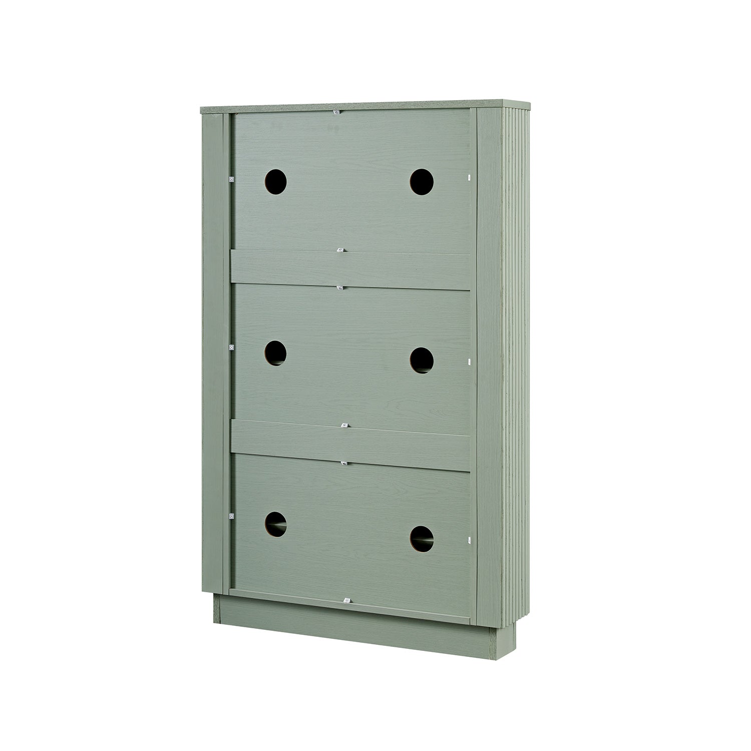 Maru 3-Door Shoe Storage Cabinet, Sage Green