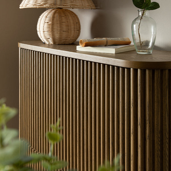 Maru 3-Door Shoe Storage Cabinet, Silver Oak