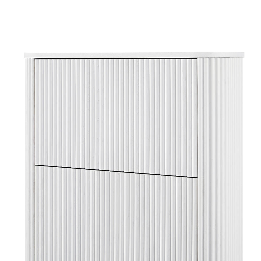 Maru 3-Door Shoe Storage Cabinet, Washed White