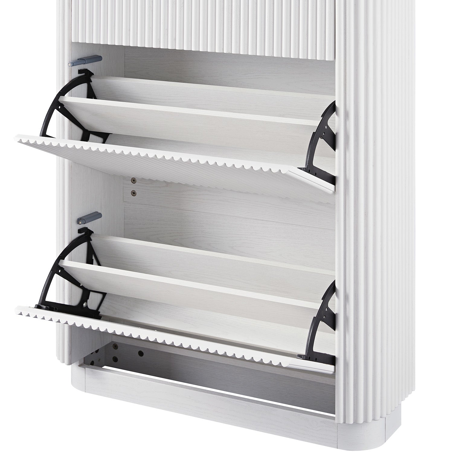 Maru 3-Door Shoe Storage Cabinet, Washed White