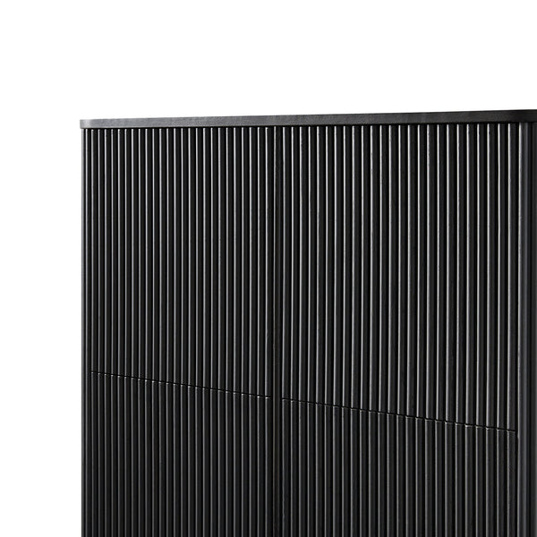 Maru 4-Door Shoe Storage Cabinet, Black