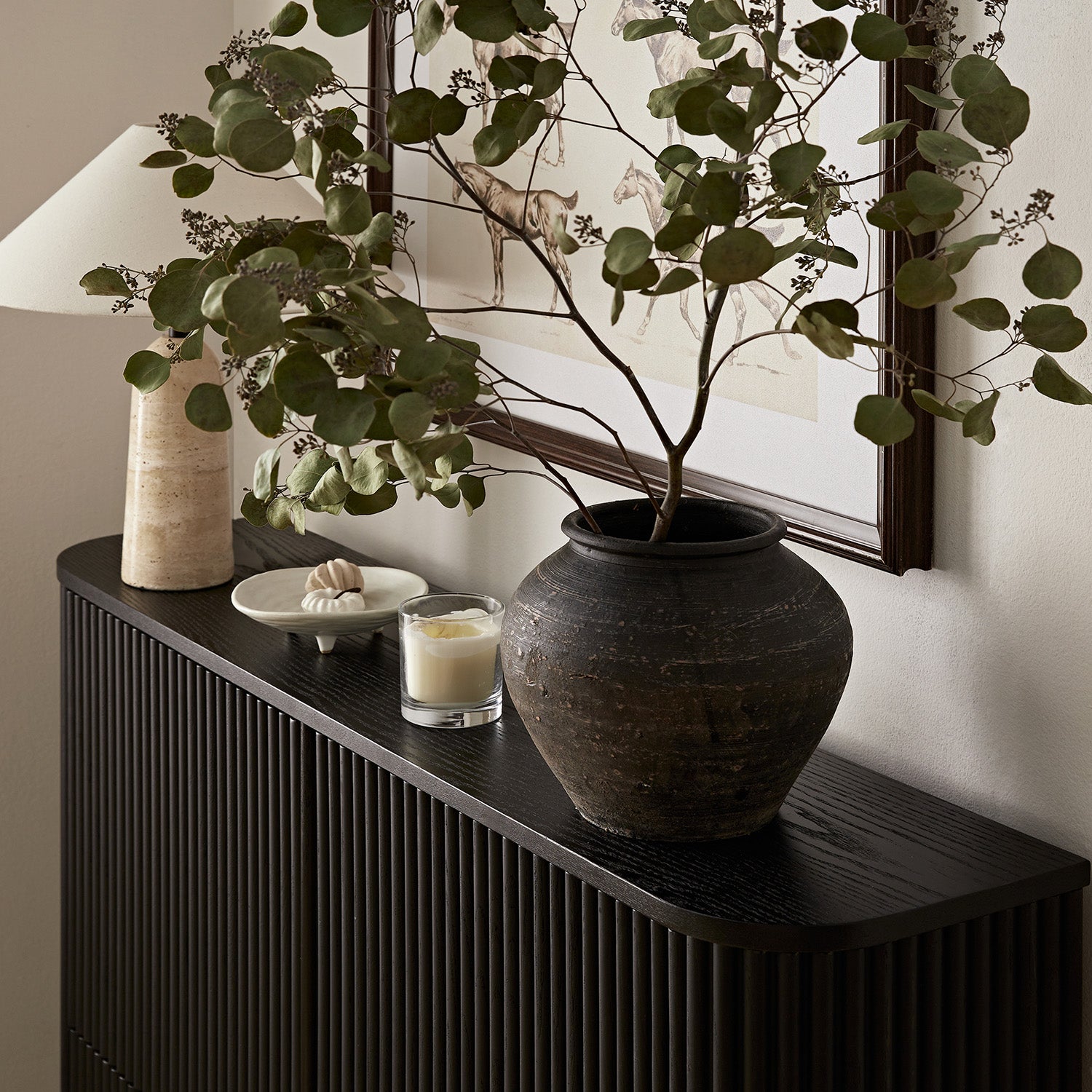 Maru 4-Door Shoe Storage Cabinet, Black