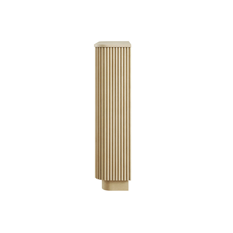 Maru 4-Door Shoe Storage Cabinet, Greige Oak