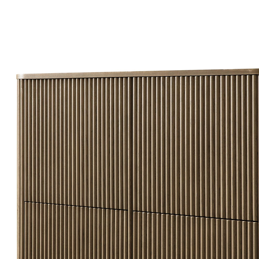 Maru 4-Door Shoe Storage Cabinet, Silver Oak