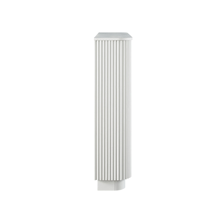 Maru 4-Door Shoe Storage Cabinet, Washed White