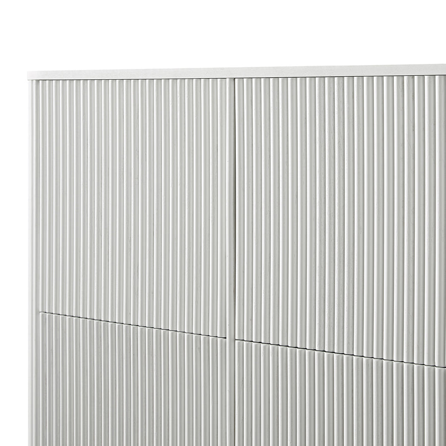 Maru 4-Door Shoe Storage Cabinet, Washed White