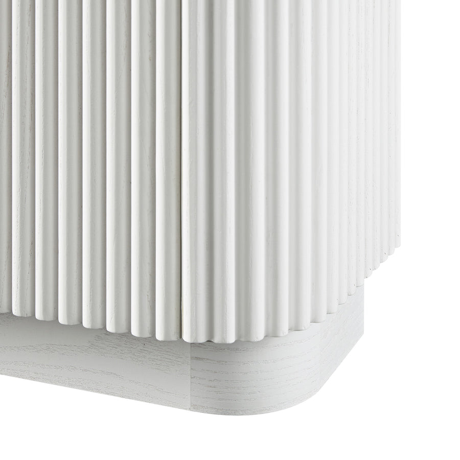 Maru 4-Door Shoe Storage Cabinet, Washed White