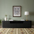 Maru 200cm Wide TV Unit with Drawers, Black - daals