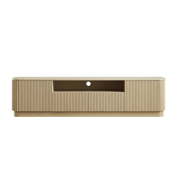 Maru 200cm Wide TV Unit with Drawers, Greige Oak